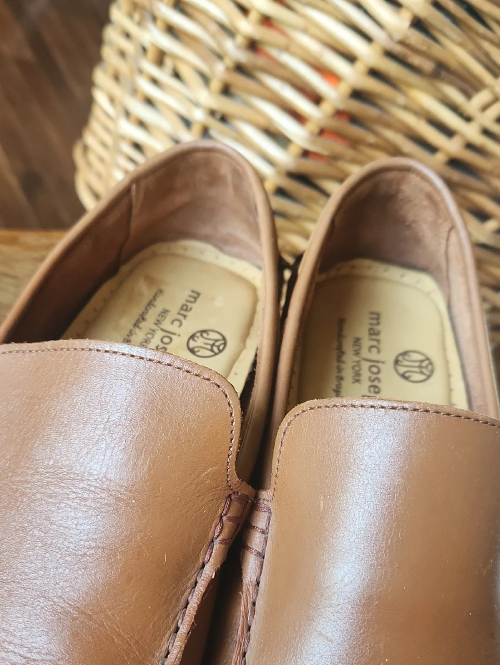 Marc Joseph Men's brown leather sz 9 loafers boat shoe‎